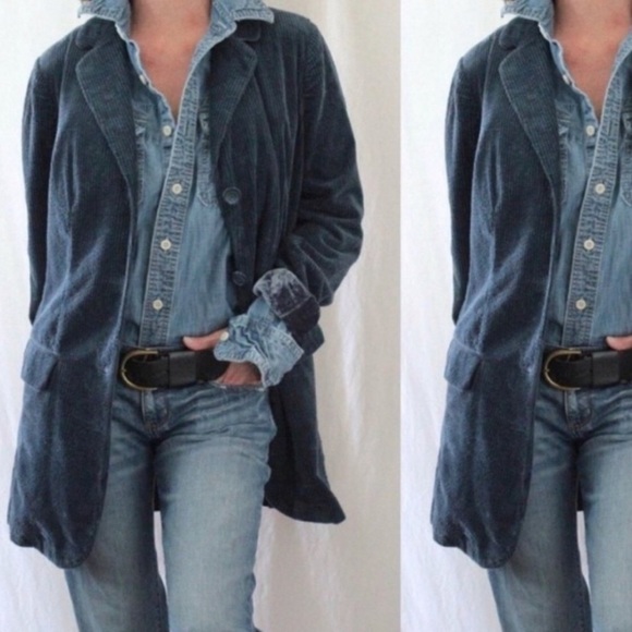 J. Jill Blue Corduroy Jacket - Picture 1 of 10